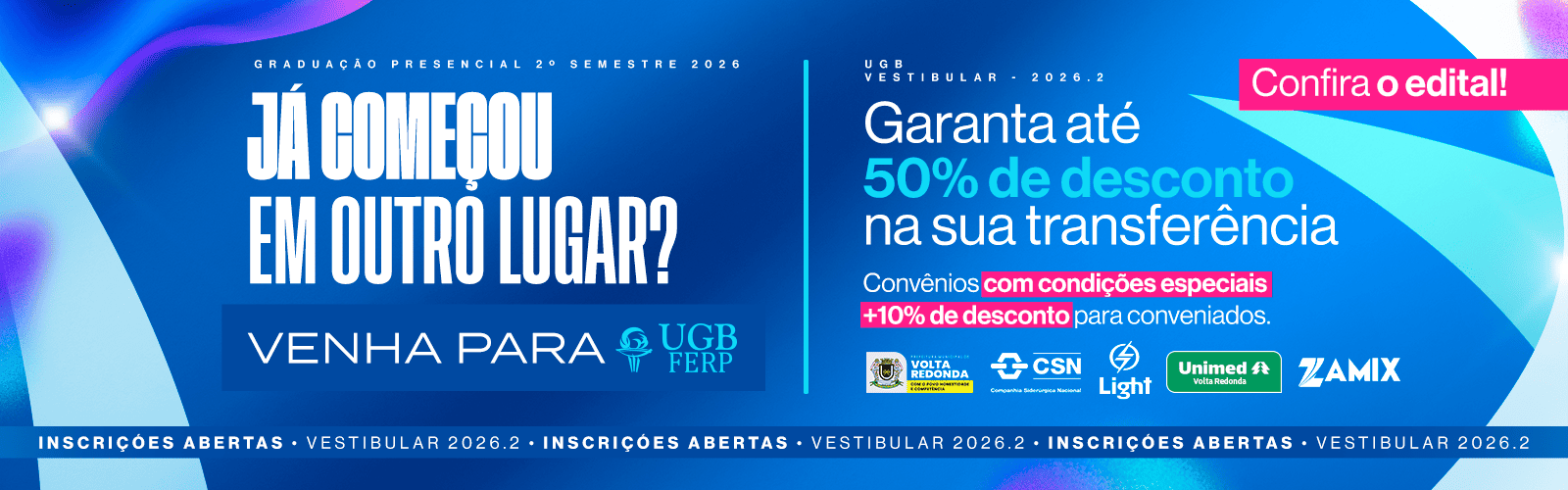Aproveitamento de estudos 2026.2